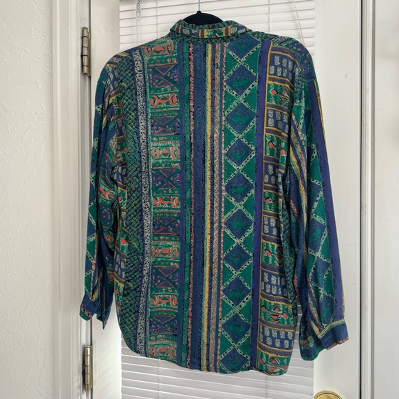 Vintage 70s Button Down Patterned Shirt - Picture 6 of 11